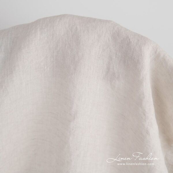 Light brown linen fabric in melange colors