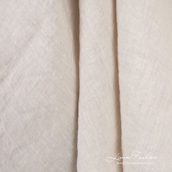 Light brown linen fabric, specially washed to increase softness