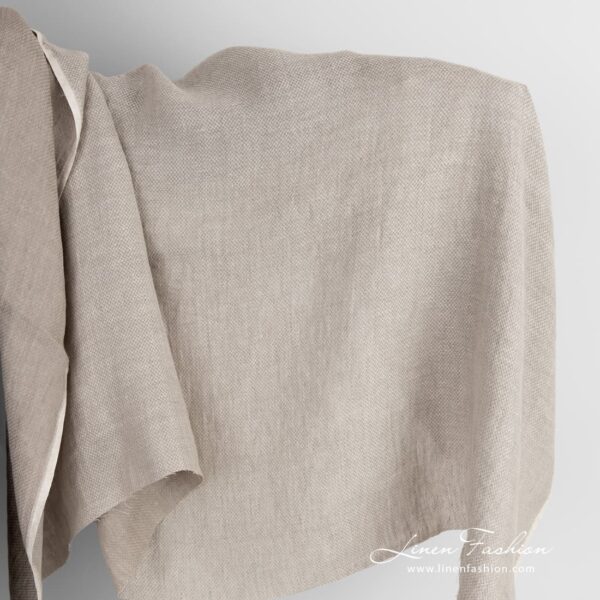 Beige linen fabric