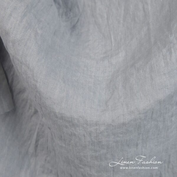 Bluish grey linen fabric in melange colors