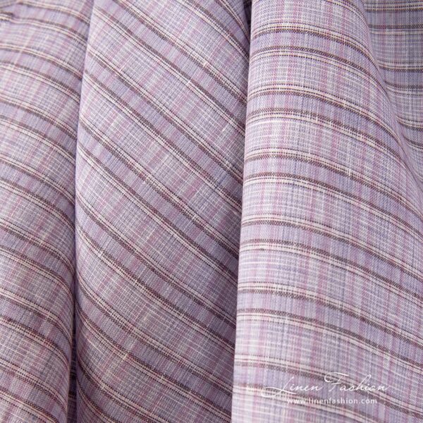 100% linen fabric in lavender colour.