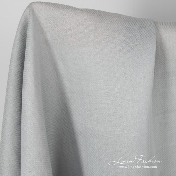 100% linen fabric in grey color.