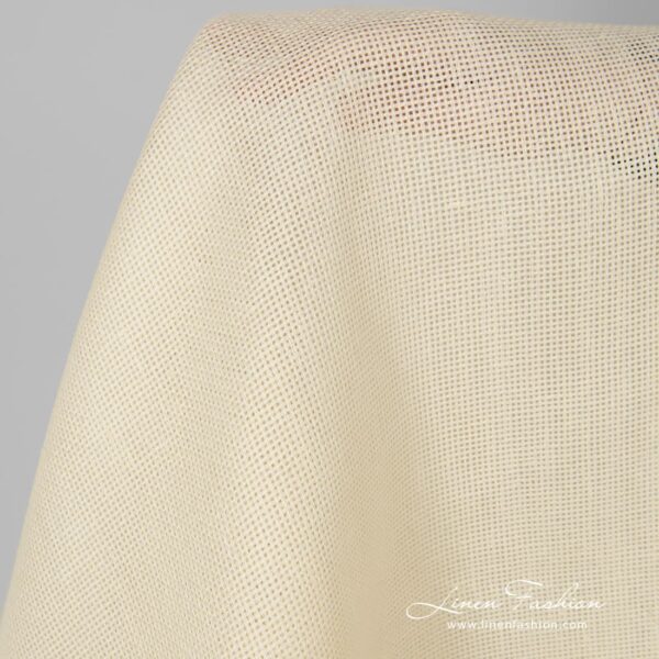 Linen fabric in vanilla colour.