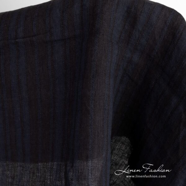 Linen fabric in openweave stripes