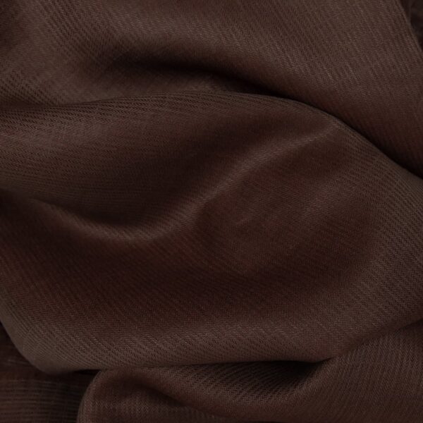 Tissu de lin marron à motifs rayés en sergé ratière – Image 4
