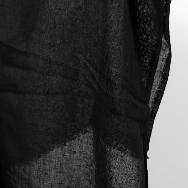 linen gauze washed black fabric light