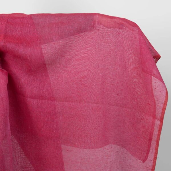 Tissu de lin léger fuchsia transparent