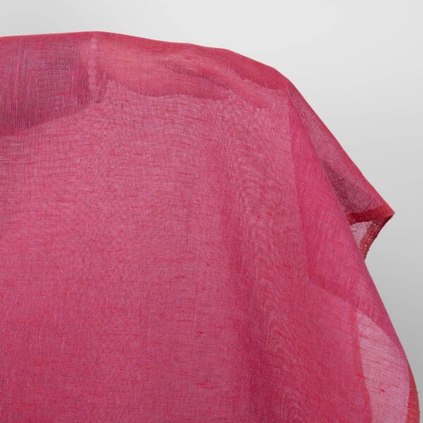 Tissu de lin léger fuchsia transparent – Image 2