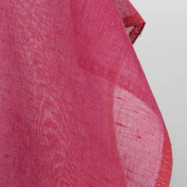 Tissu de lin léger fuchsia transparent – Image 3