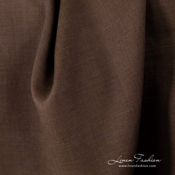 Melange linen fabric in green purple.