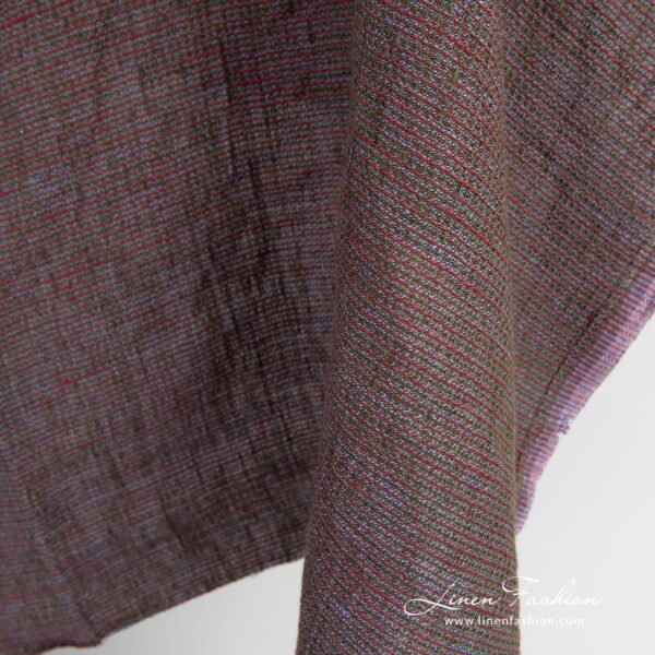 Multicolored linen fabric, washed