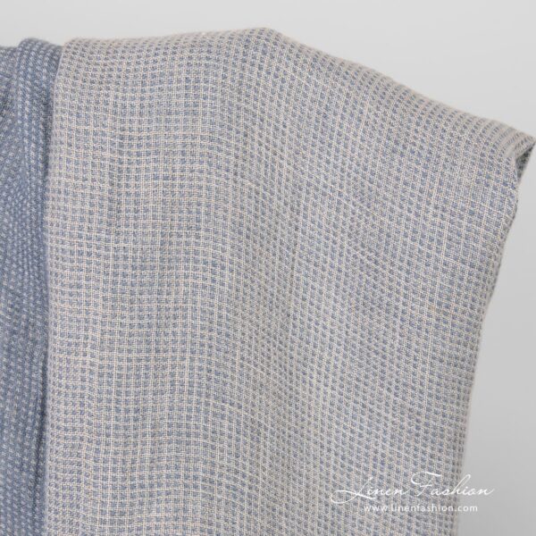 Bluish linen fabric, washed