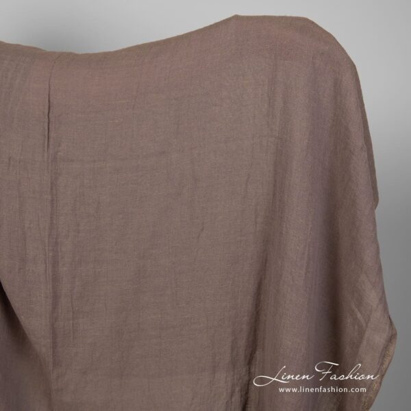 Grey violet linen cotton fabric