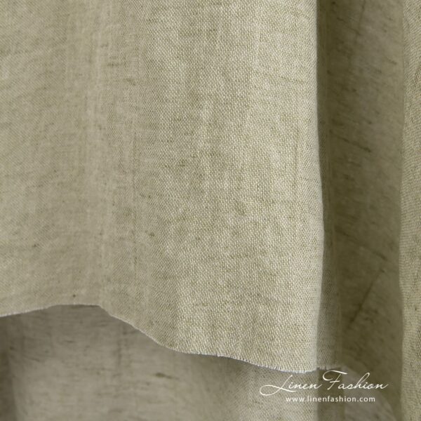Green linen cotton fabric, perfect for clothes and home textile