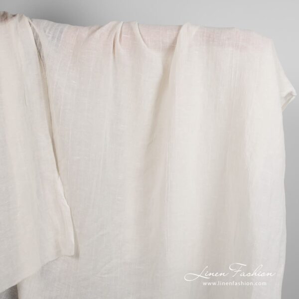 Off-white linen cotton fabric
