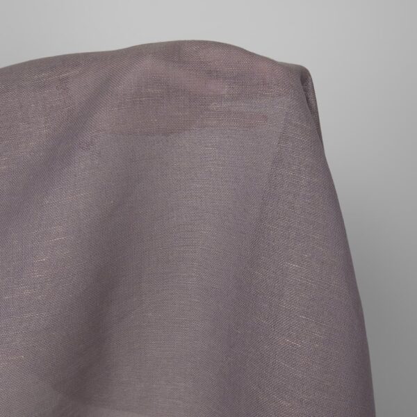 Linen cotton fabric lavender and beige melange, 150cm