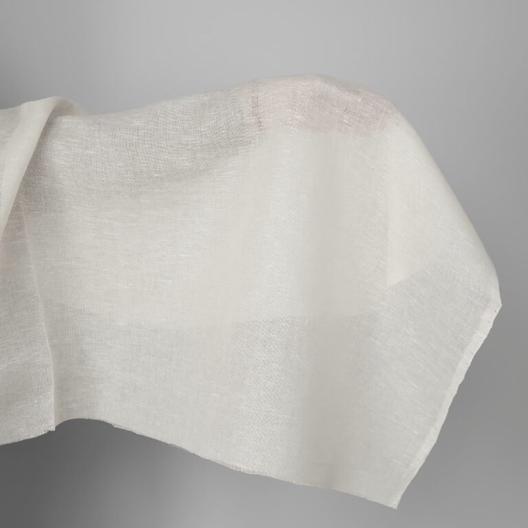 Linen cotton fabric in off-white