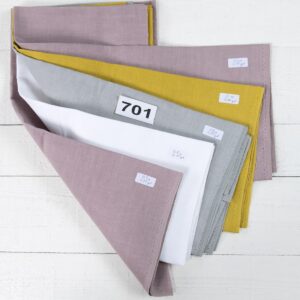 Lot de tissus n° 701 6 Linen Fabric Cuts, Set No.701