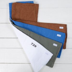 Lot de tissus n° 729 6 Linen Fabric Cuts, Set No. 729