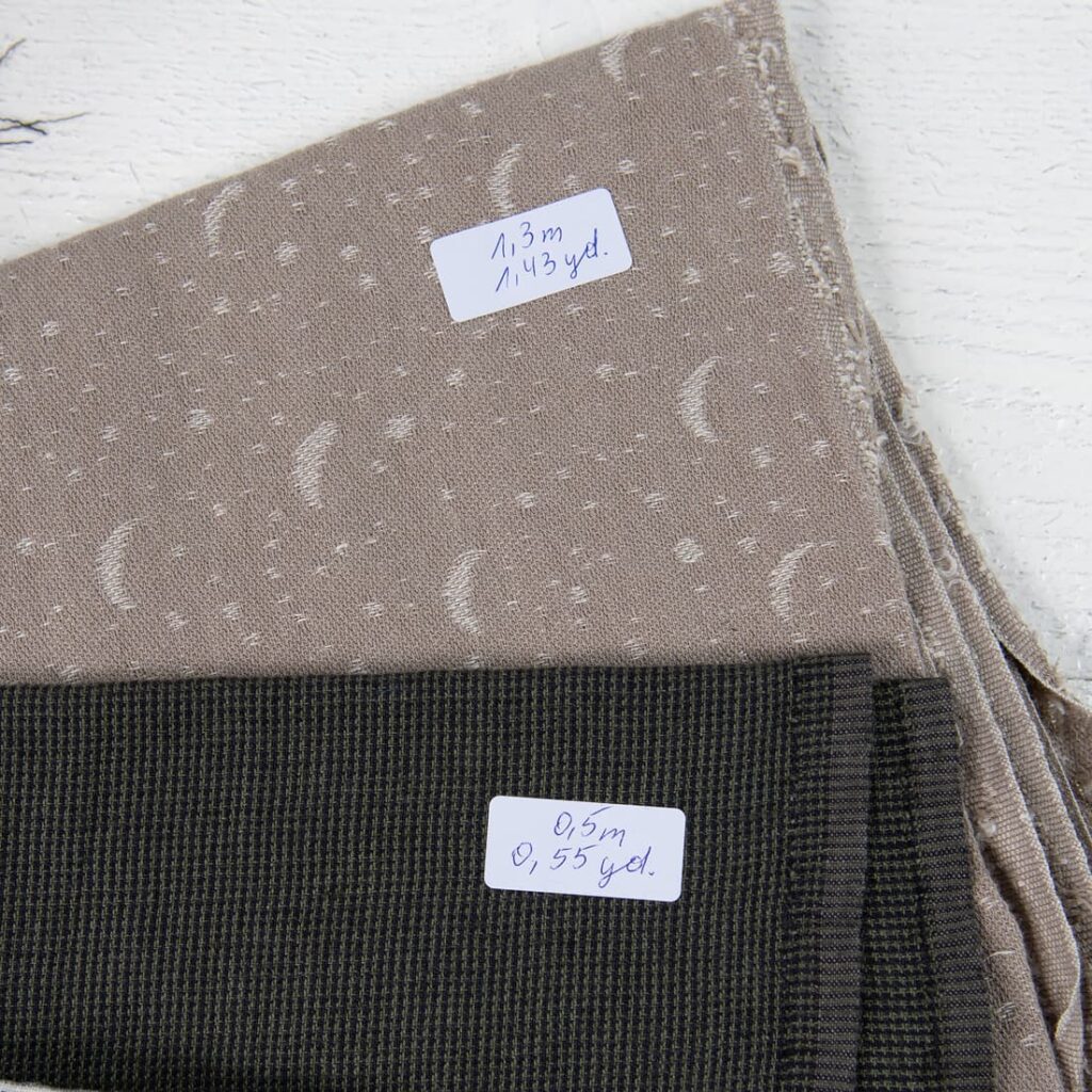 Lot de tissus n° 738 3 Linen Fabric Cuts, Set No.738