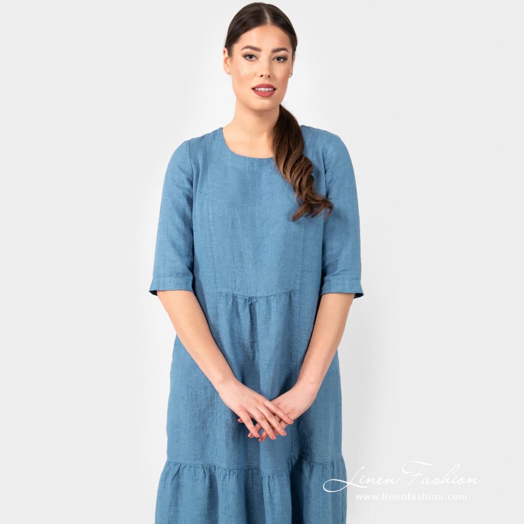 SERENA Robe sarcelle 2 SERENA Robe sarcelle – Image 2