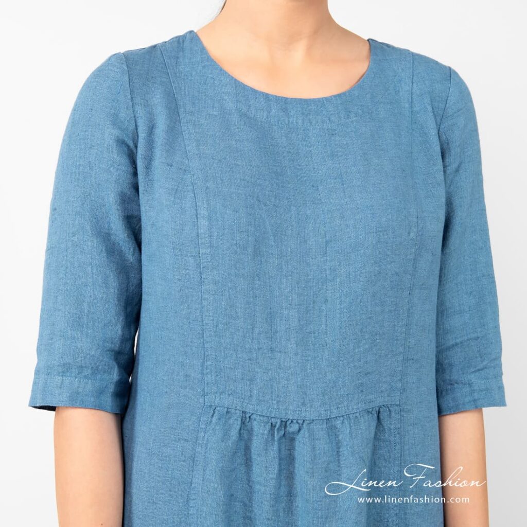SERENA Robe sarcelle 3 SERENA Robe sarcelle – Image 3