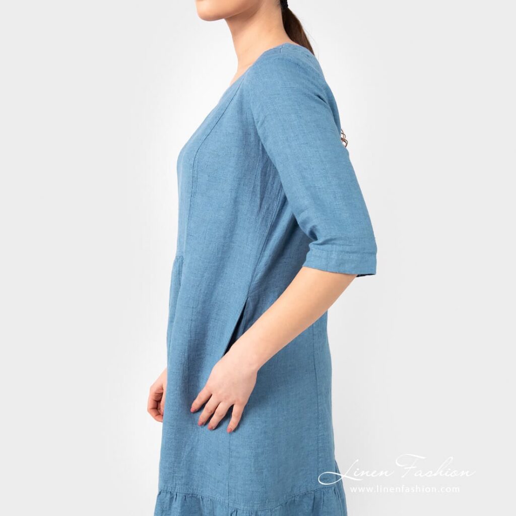 SERENA Robe sarcelle 4 SERENA Robe sarcelle – Image 4
