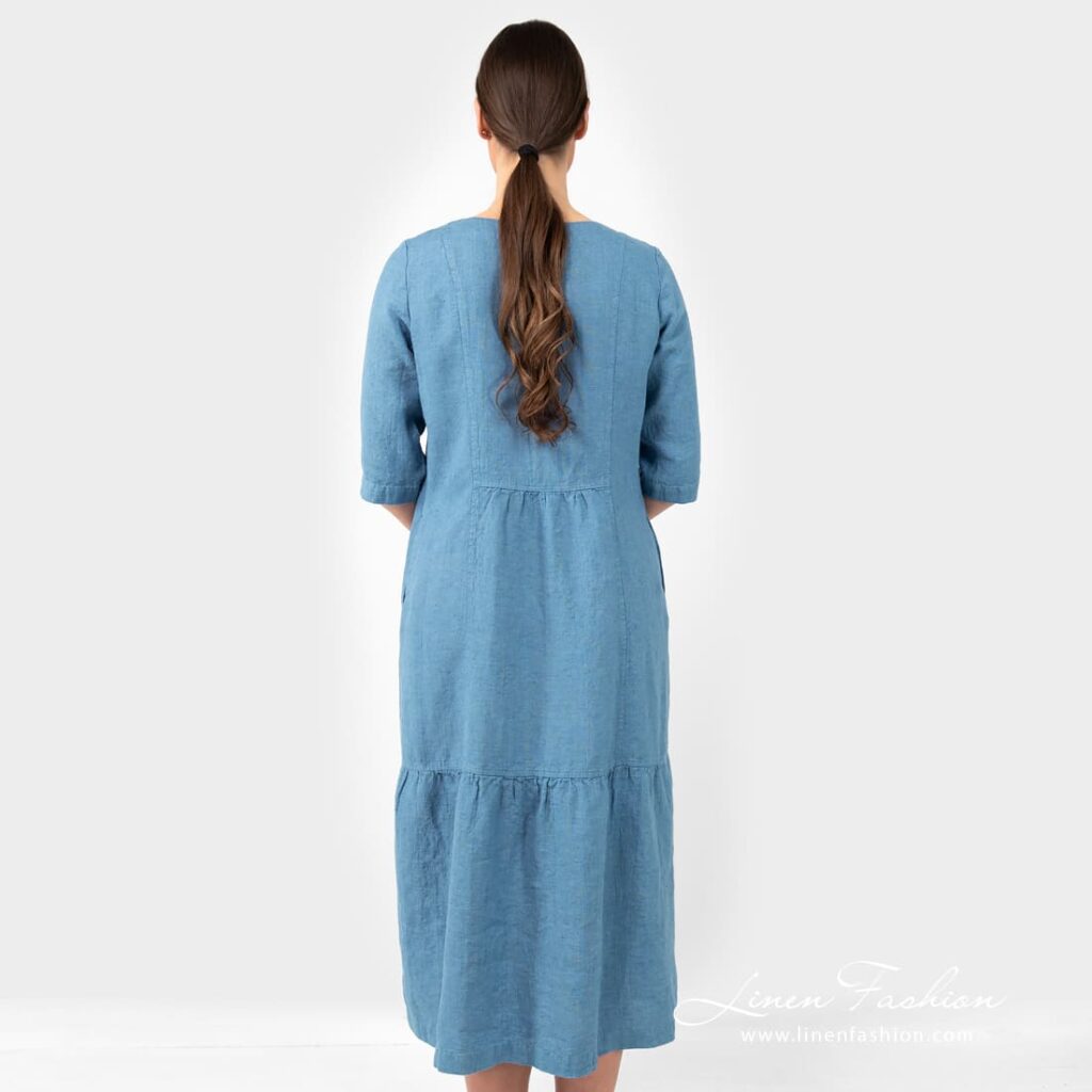 SERENA Robe sarcelle 5 SERENA Robe sarcelle – Image 5