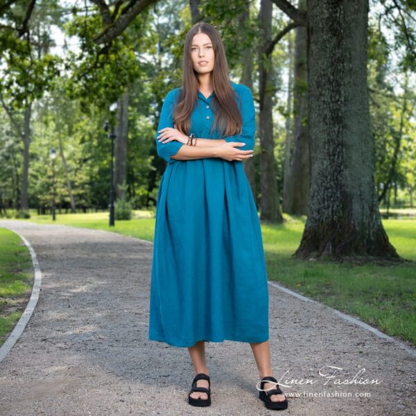 MONTANA Robe turquoise foncé