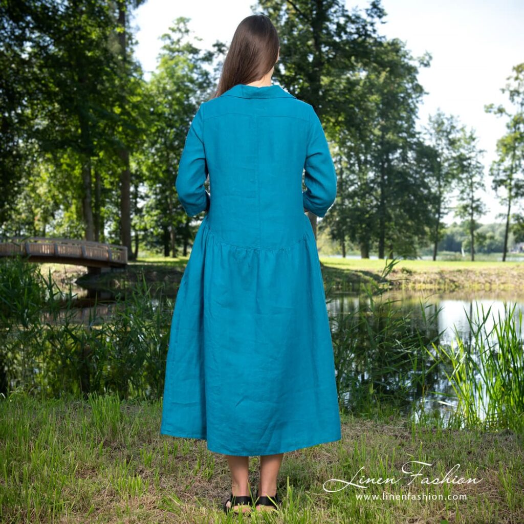 MONTANA Robe turquoise foncé 4 MONTANA Robe turquoise foncé – Image 4