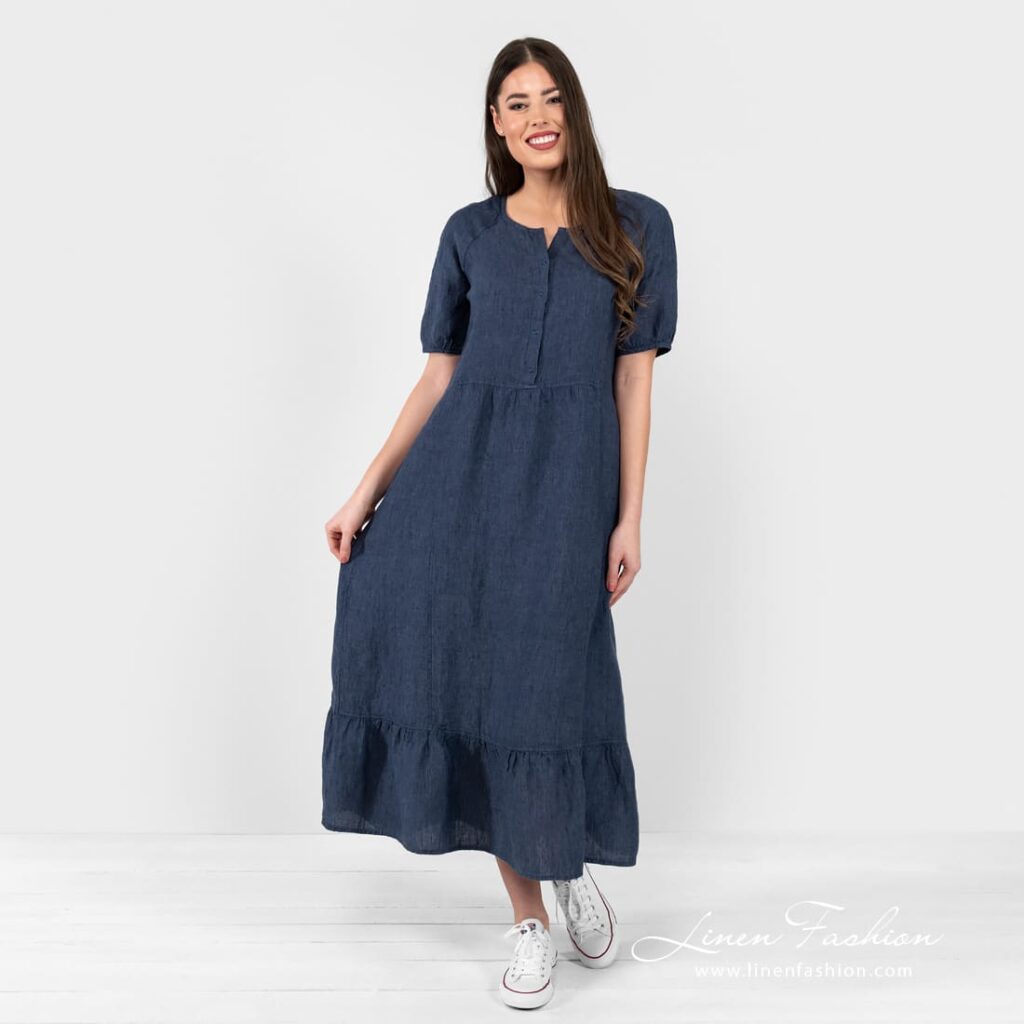 ZOE Robe bleu foncé 2 ZOE Robe bleu foncé – Image 2