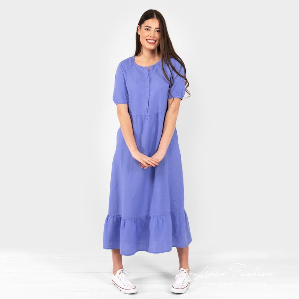 ZOE Robe bleu violet 2 ZOE Robe bleu violet – Image 2