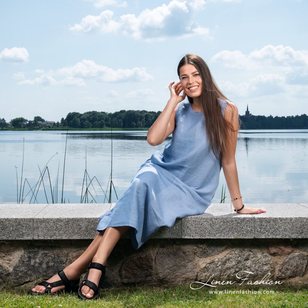 MAREN Robe bleue 2 MAREN Robe bleue – Image 2