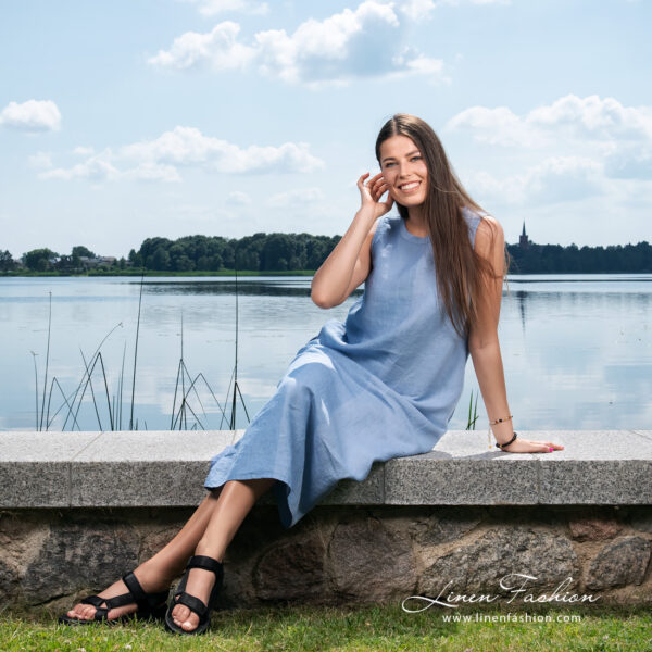 MAREN Robe bleue – Image 2