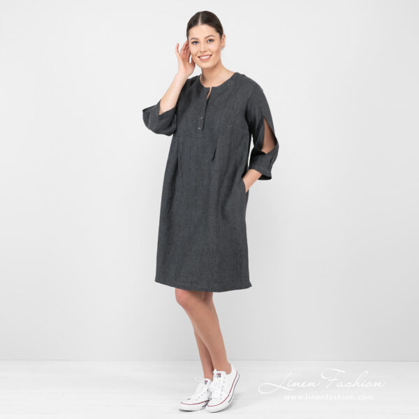 ADELAIDE Robe gris foncé
