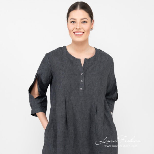 ADELAIDE Robe gris foncé – Image 4