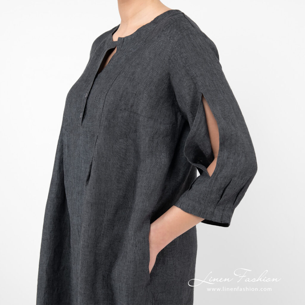 ADELAIDE Robe gris foncé 5 ADELAIDE Robe gris foncé – Image 5