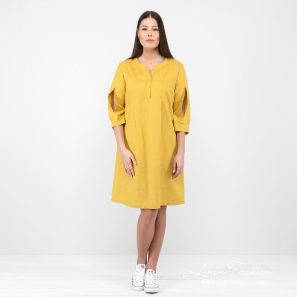 ADELAIDE Robe jaune moutarde