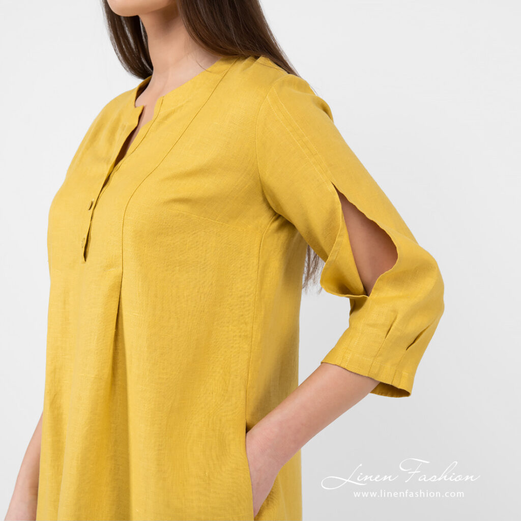 ADELAIDE Robe jaune moutarde 5 ADELAIDE Robe jaune moutarde – Image 5