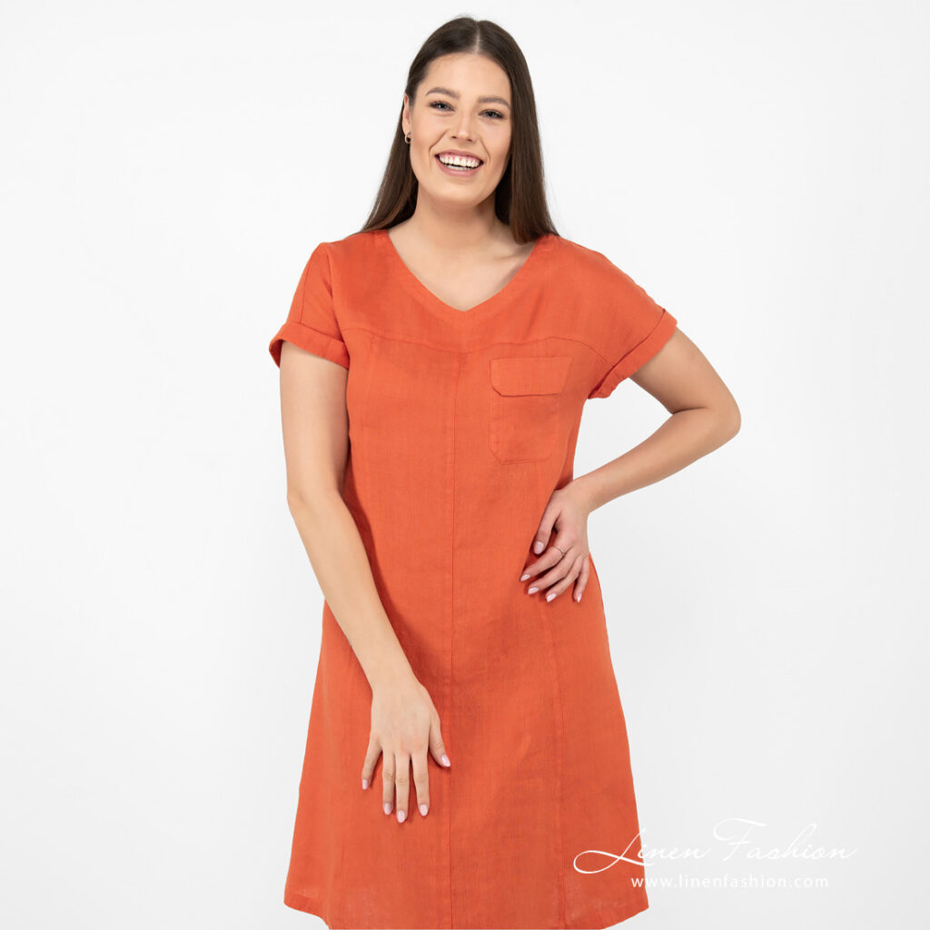 TIFANNY Robe orange 3 TIFANNY Robe orange – Image 3