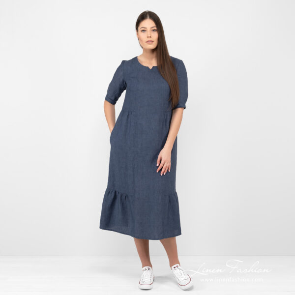 LEONA Robe bleu foncé