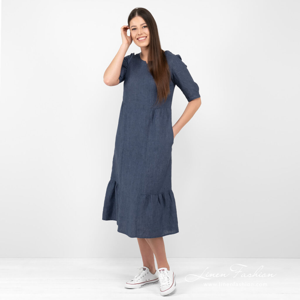 LEONA Robe bleu foncé 2 LEONA Robe bleu foncé – Image 2