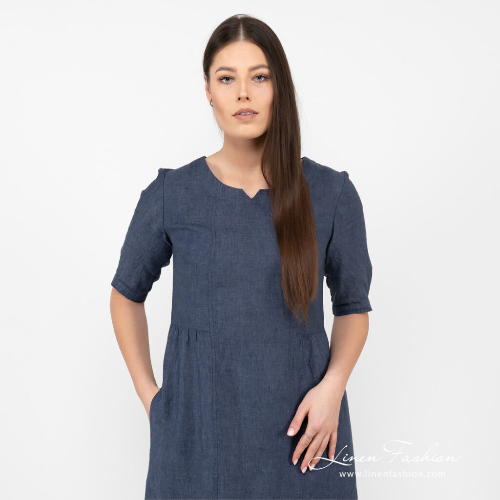 LEONA Robe bleu foncé 3 LEONA Robe bleu foncé – Image 3