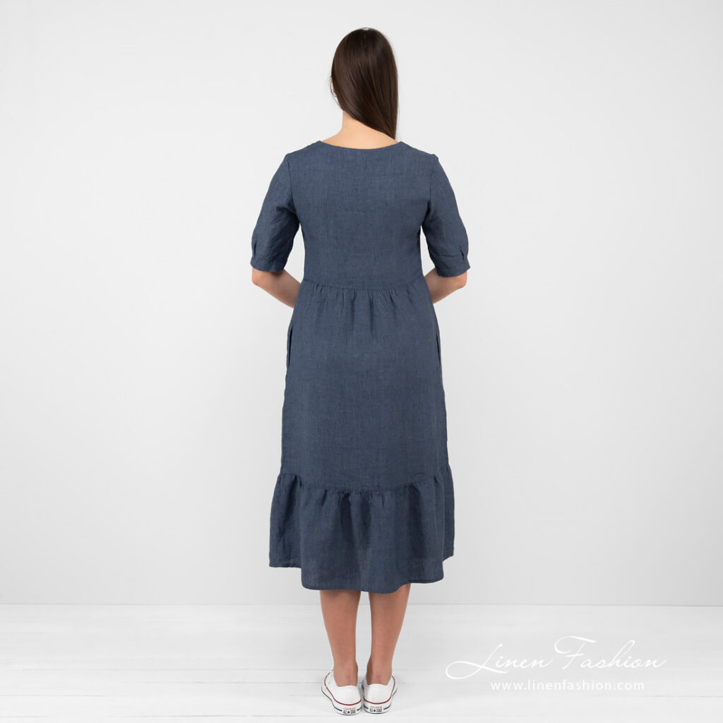 LEONA Robe bleu foncé 5 LEONA Robe bleu foncé – Image 5