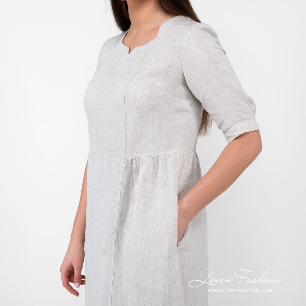 LEONA Robe beige 4 LEONA Robe beige – Image 4