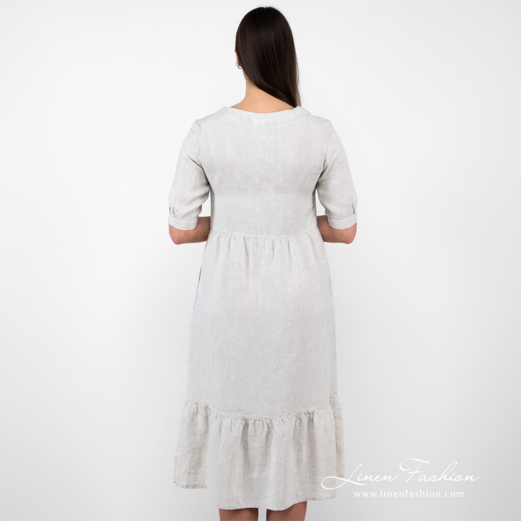 LEONA Robe beige 6 LEONA Robe beige – Image 6