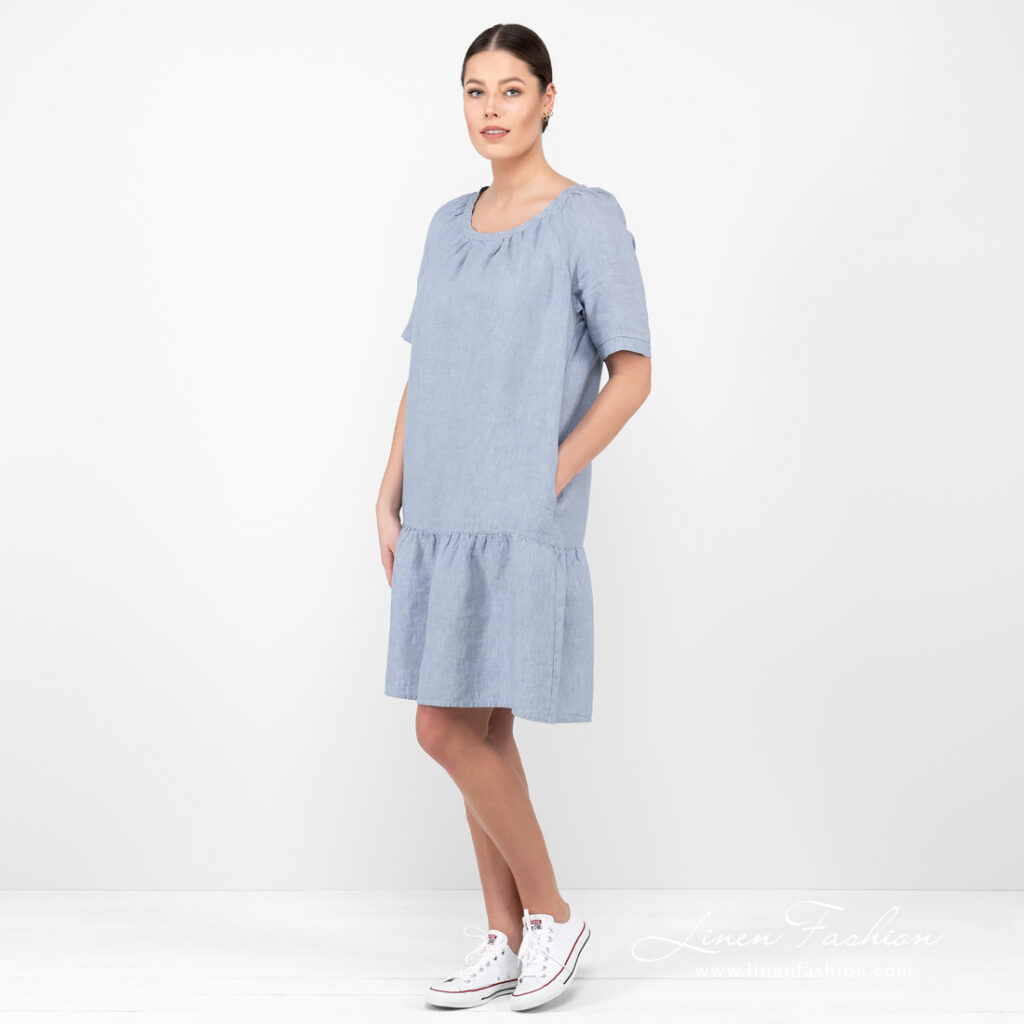 MEIRA Robe bleue 2 MEIRA Robe bleue – Image 2