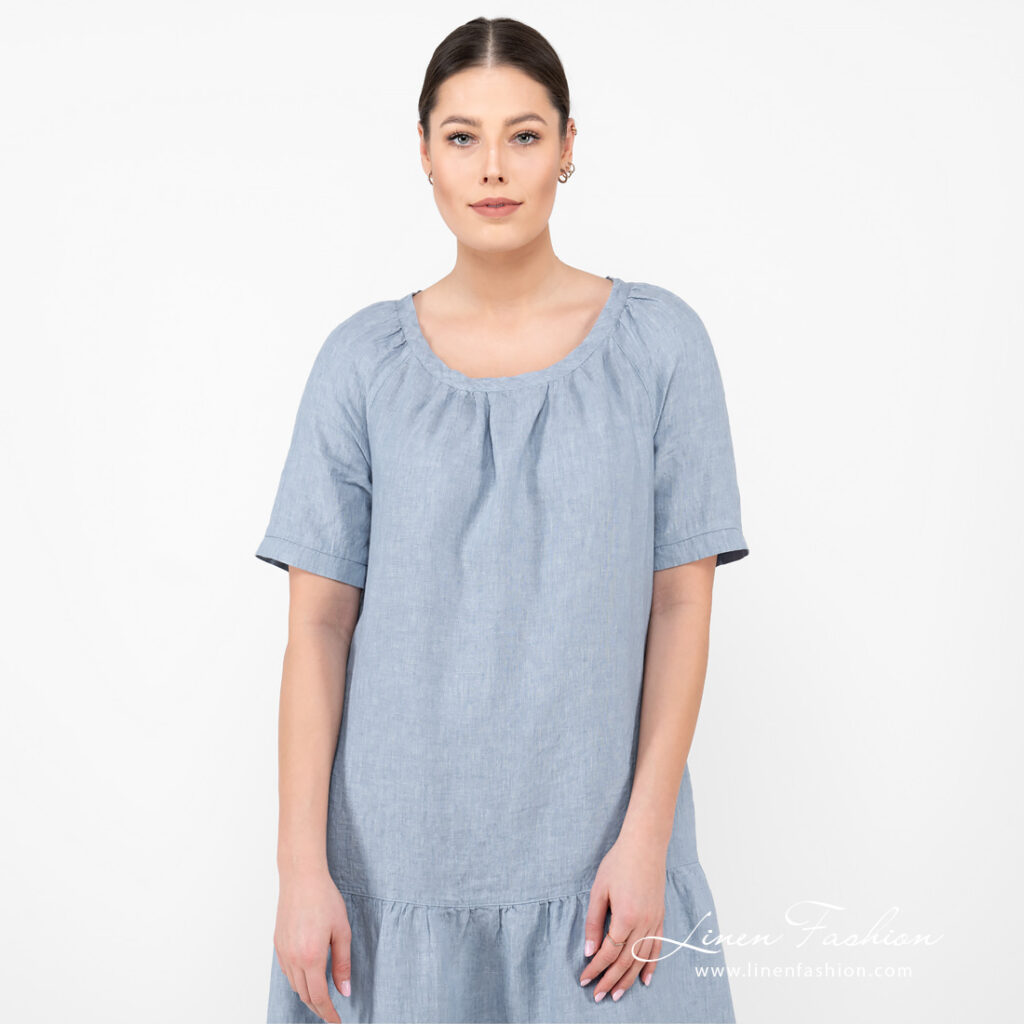 MEIRA Robe bleue 3 MEIRA Robe bleue – Image 3