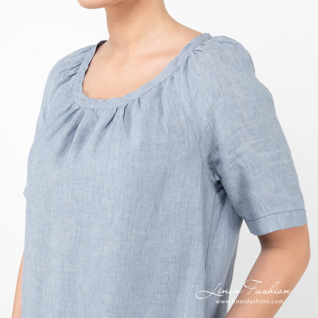 MEIRA Robe bleue 4 MEIRA Robe bleue – Image 4