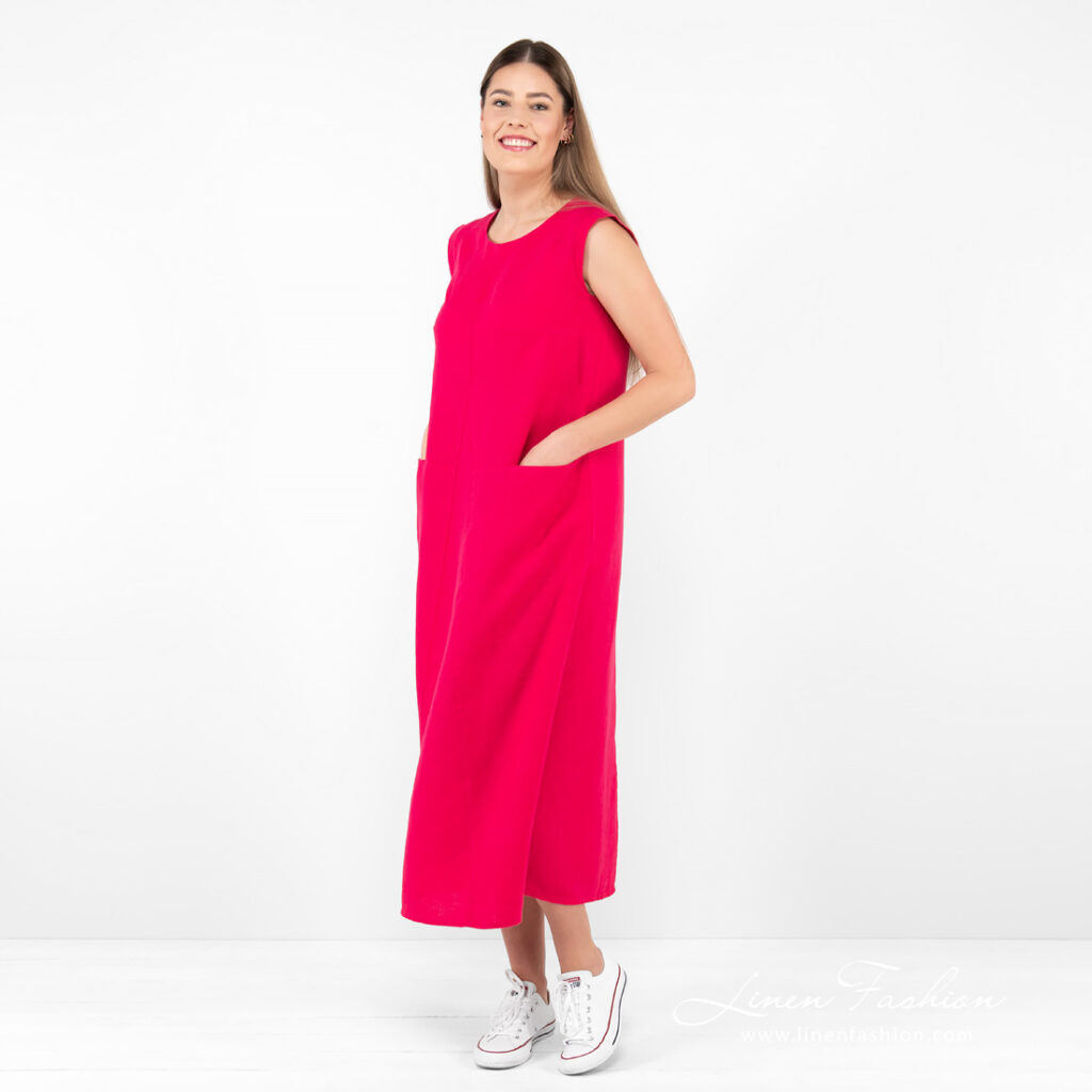 ELLE Robe fuchsia 5 ELLE Robe fuchsia – Image 5